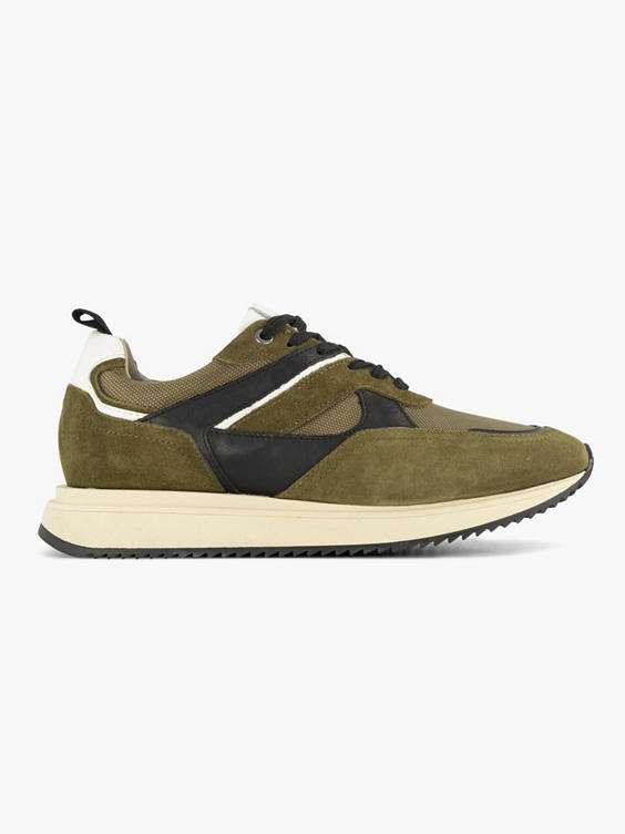 Groene leren chunky sneaker
