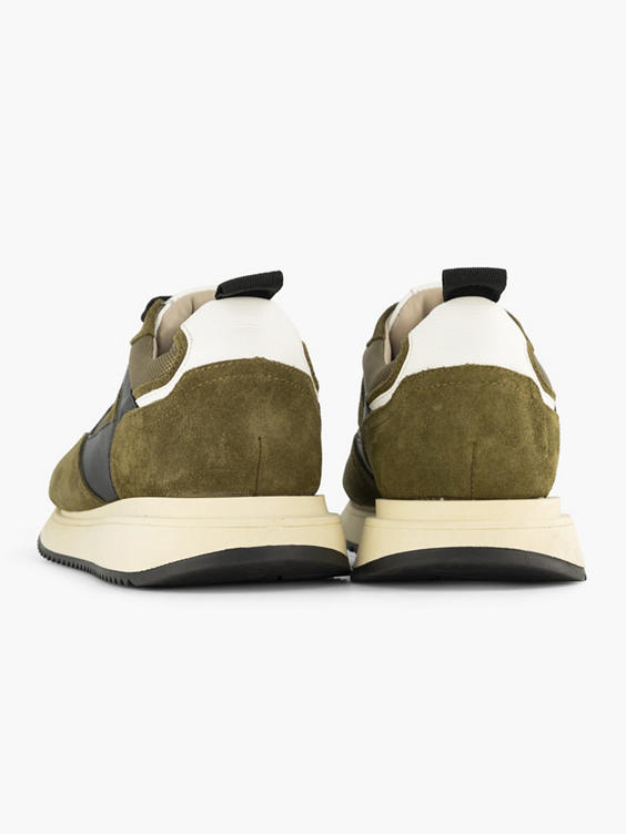 Groene leren chunky sneaker