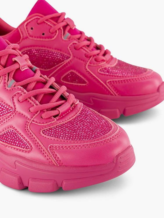 Roze chunky sneaker glitter