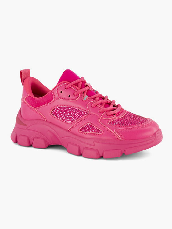 Roze chunky sneaker glitter