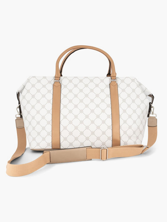 Witte weekendtas print