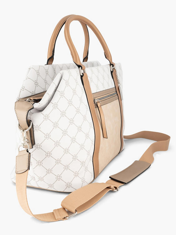 Witte weekendtas print