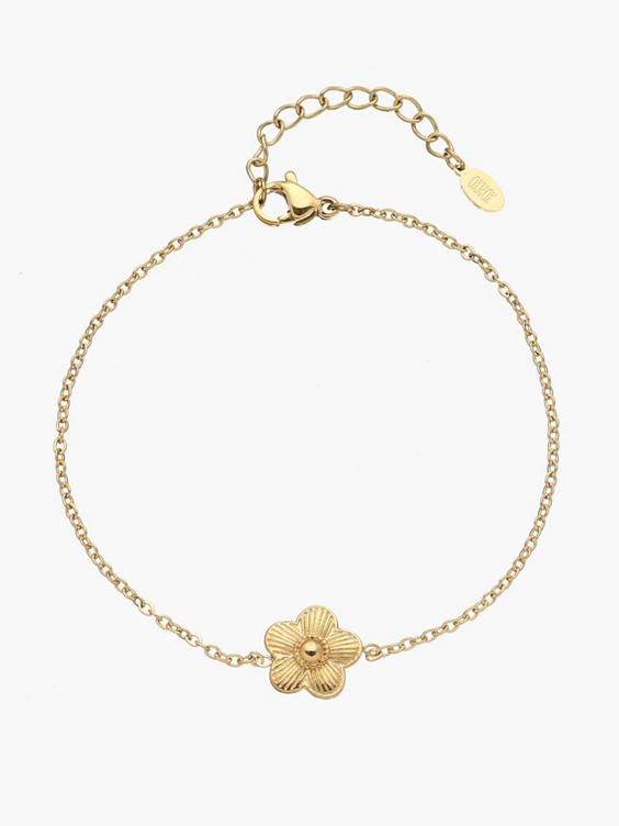 Gouden armband bloem