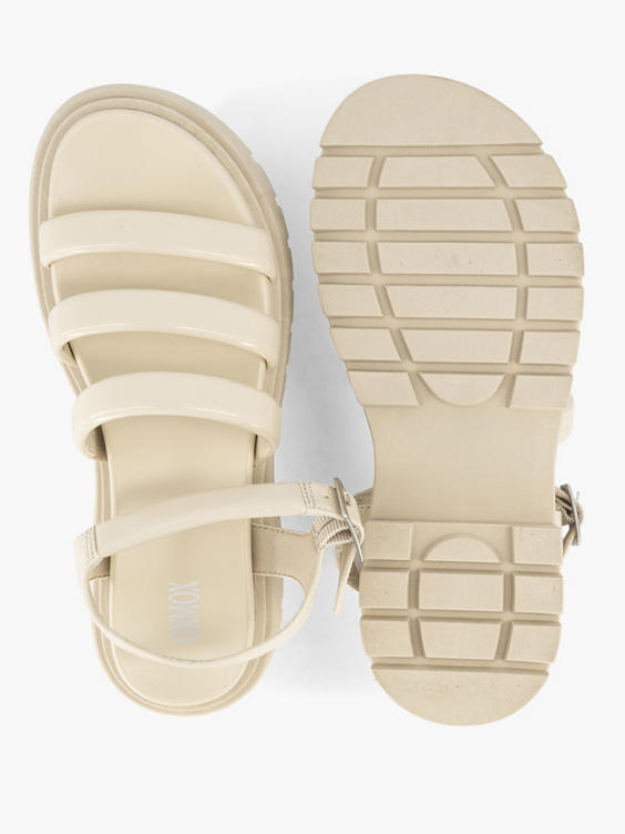 Beige chunky sandaal