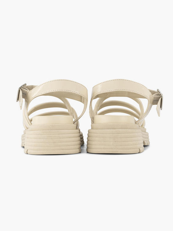 Beige chunky sandaal