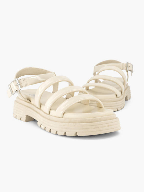 Beige chunky sandaal