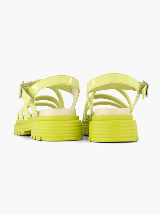 Limoen groene chunky sandaal