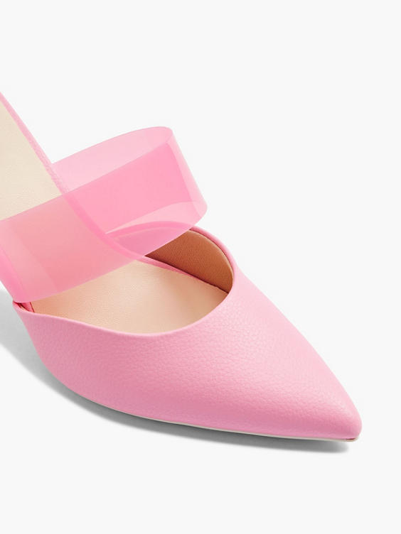 Pink Mule with Perspex Strap 
