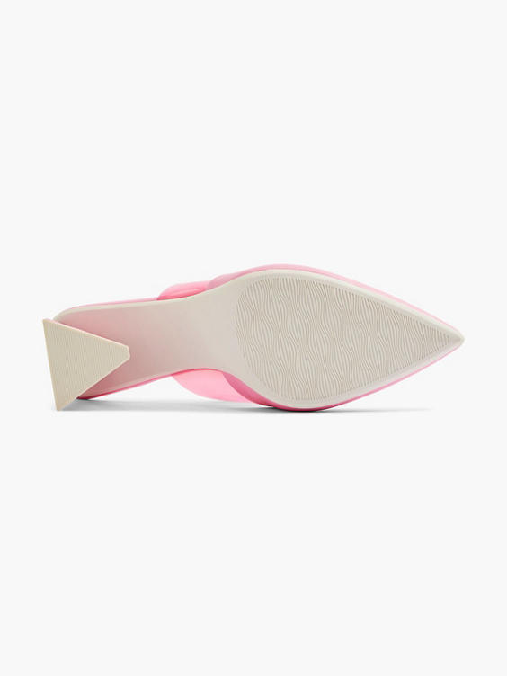Pink Mule with Perspex Strap 