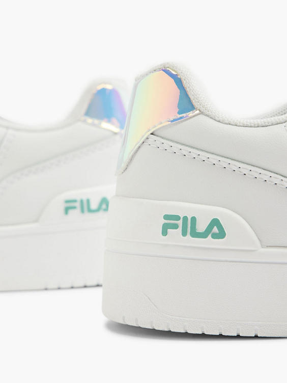 Fila White Holographic Lace-up Trainer 