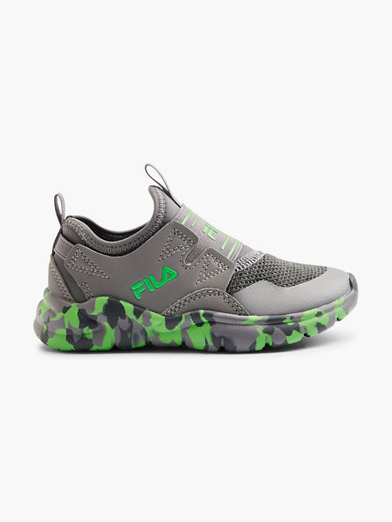 Fila New Toddler's Grey/Green Camouflage Slip-on Trainer