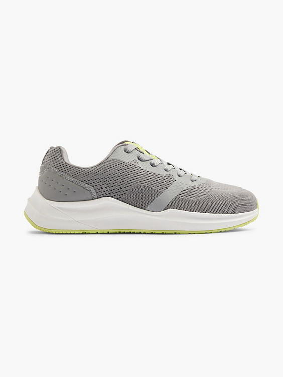 Grey/Green Lace-up Running Trainer
