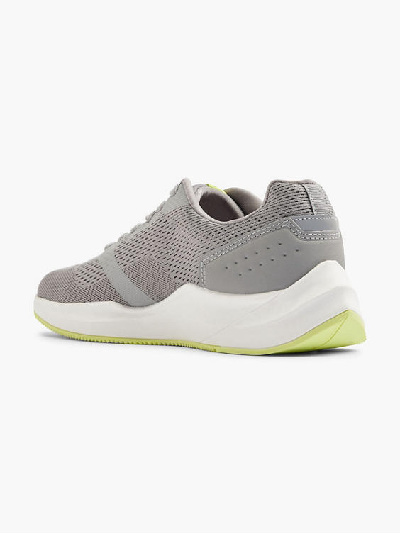 Grey/Green Lace-up Running Trainer
