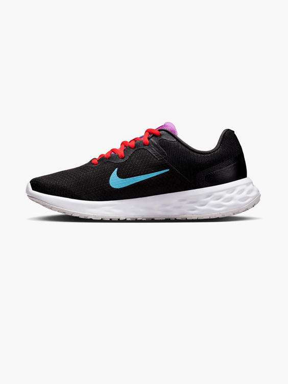 Nike Black/Blue/Pink Revolution 6 Lace-up Running Trainer 