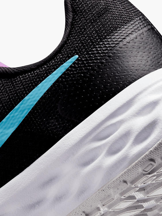 Nike Black/Blue/Pink Revolution 6 Lace-up Running Trainer 