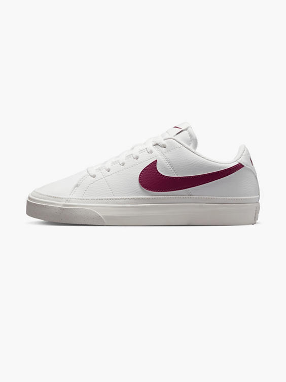 Nike) Nike White/ Rosewood Pearl Pink Legacy Lace-up Trainer in White | DEICHMANN