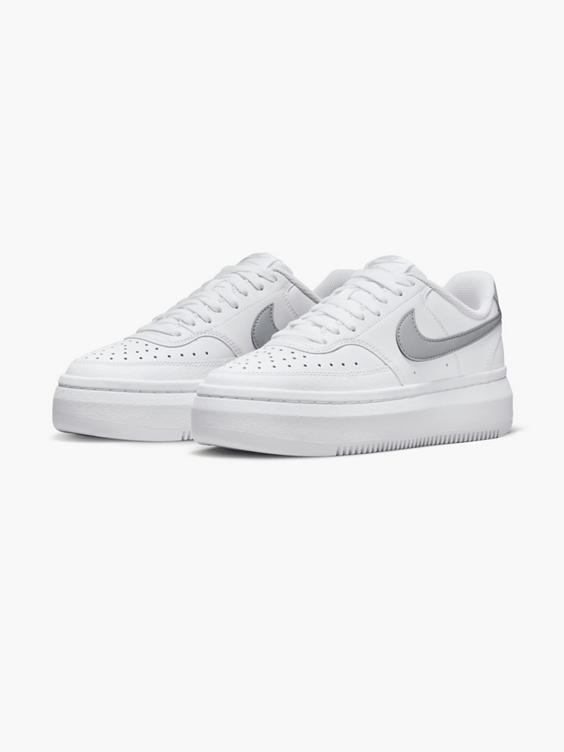 Nike White/ Grey Court Vision Alta Lace-up Trainer