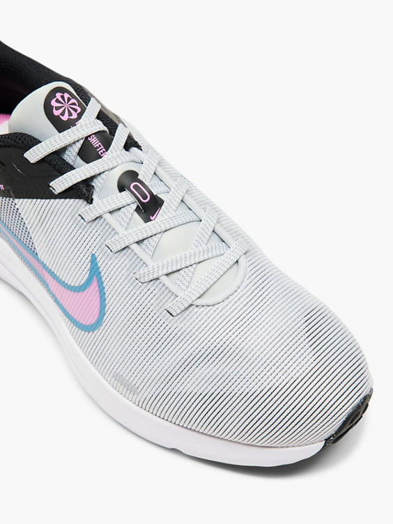 Nike Grey/ Pink Downshifter 12 Lace-up Trainer