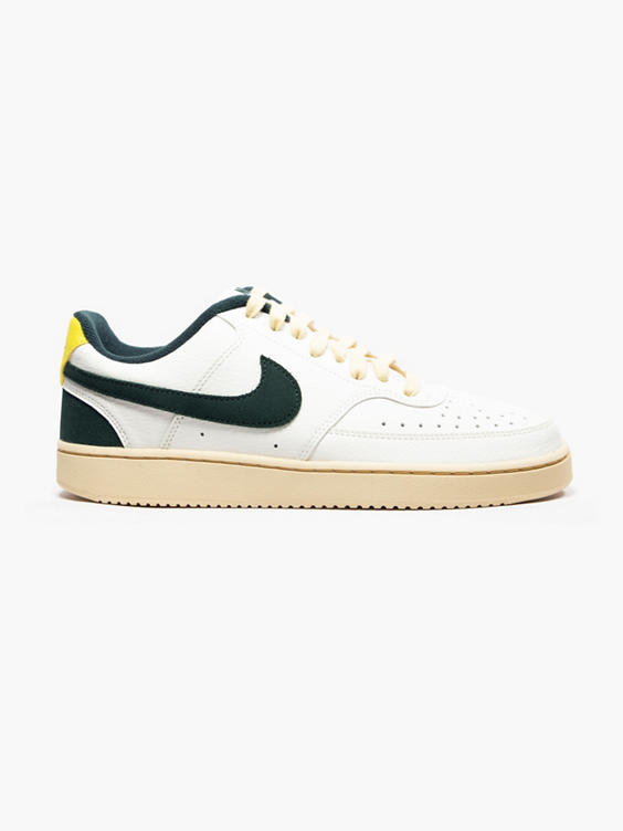 Nike) Nike White/Green Court Vision Low NN Lace-up Trainer in