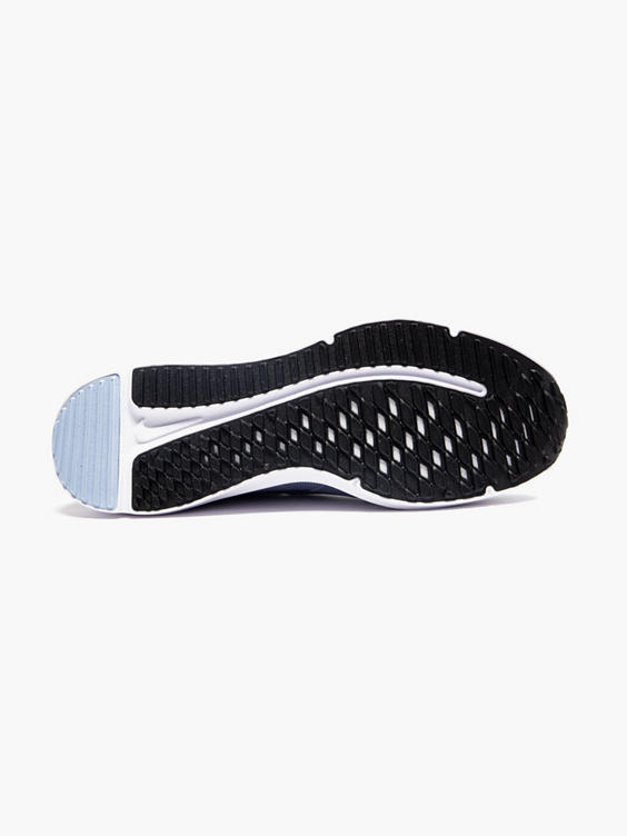 (Nike) Nike Grey/Black Downshifter 12 Lace-up Trainer in Black white ...