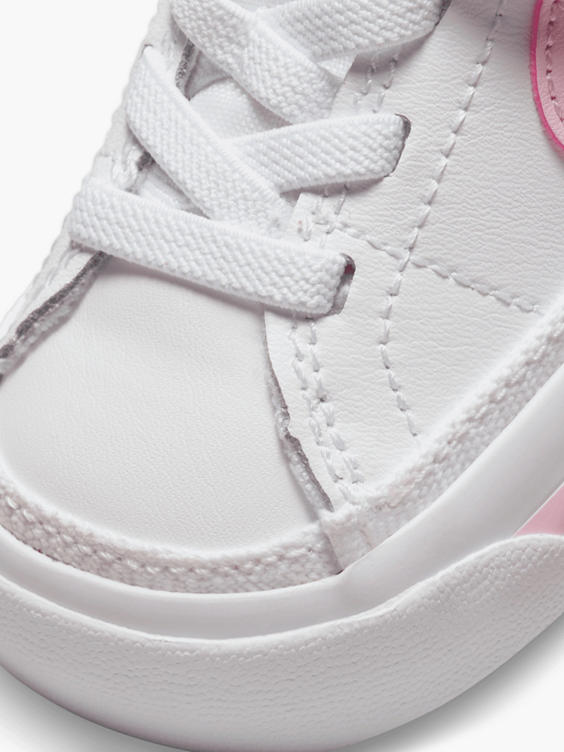 Nike White/Pink Toddler's Court Legacy Velcro Trainer