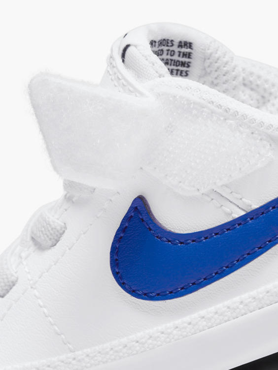 Nike White/Blue Toddler Boys Court Legacy Velcro Trainer
