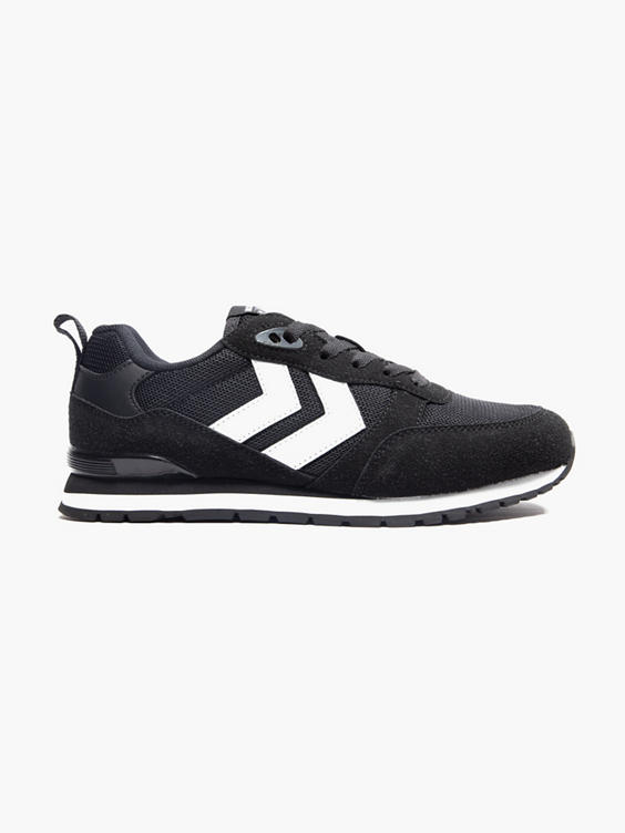 Hummel Mens Black/White Monaco 86 Lace-up Trainer