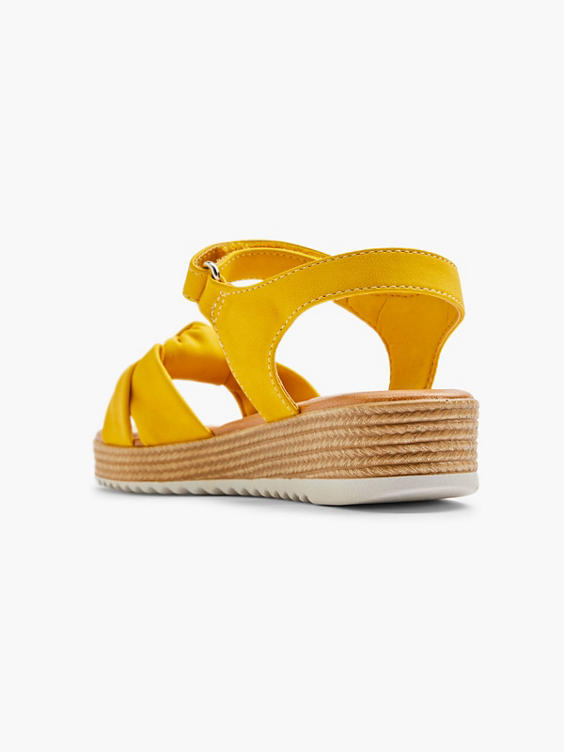 Gele platform sandaal