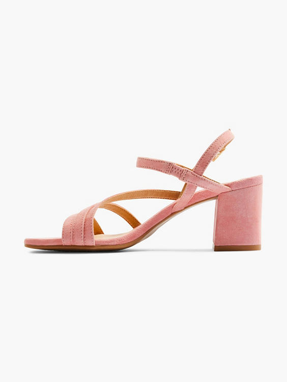 Pink Strappy Heeled Sandal