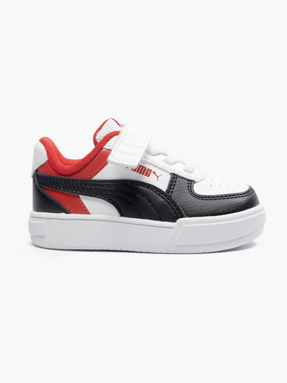 Puma White/Black/Red Toddler's Caven Block INF Velcro Trainer