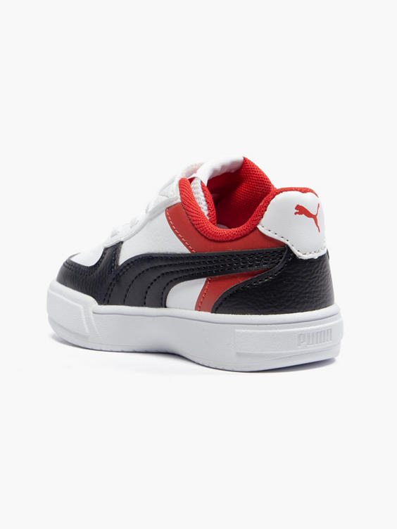 Puma White/Black/Red Toddler's Caven Block INF Velcro Trainer