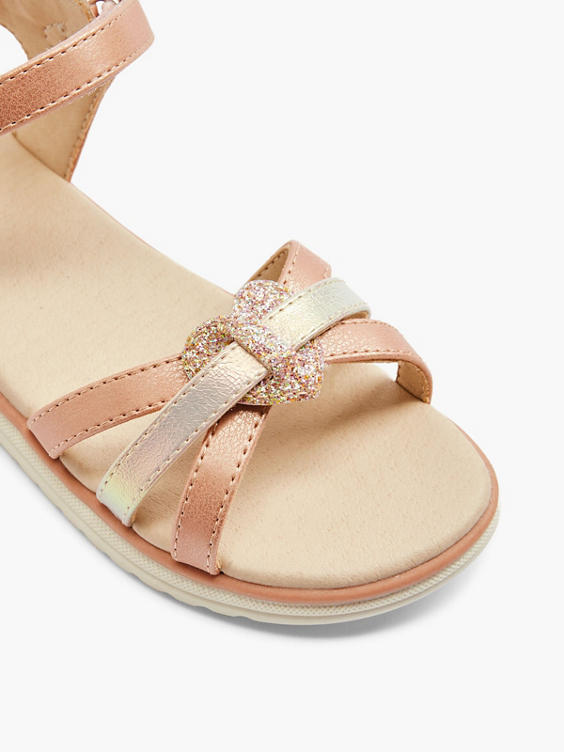 Roze metallic sandaal