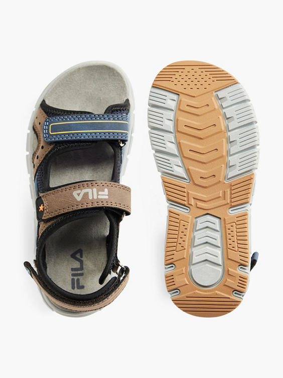 Blauw/ bruine sandaal