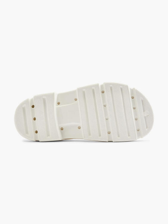 Witte chunky clog