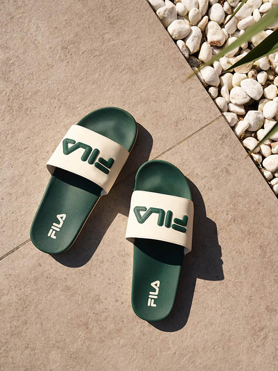 Dominant Logisch component FILA) Wit/ groene slipper van Wit | vanHaren