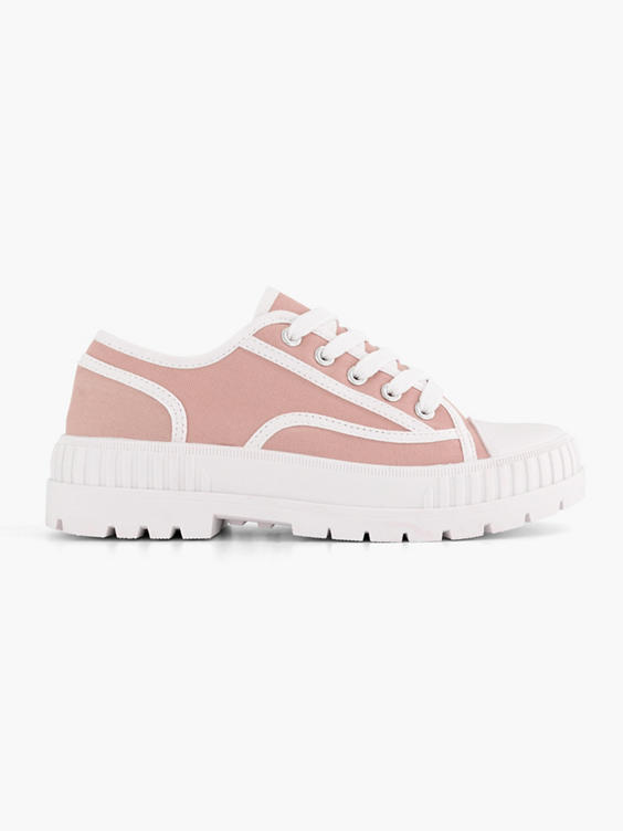 Roze canvas chunky sneaker