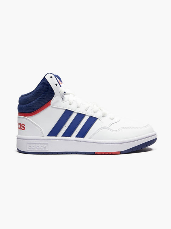 Adidas Teen White/Blue Hoops Mid 3.0 Lace-up Trainer
