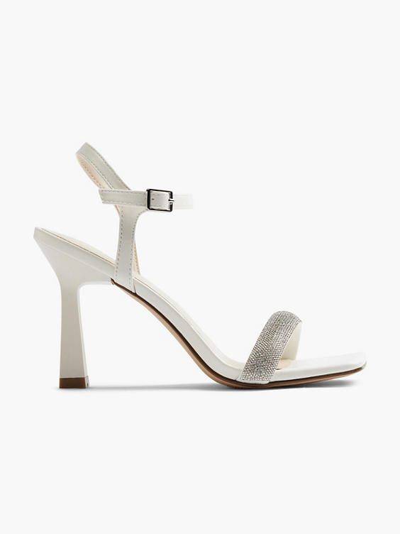 Ivory High Heel with Diamante Strap