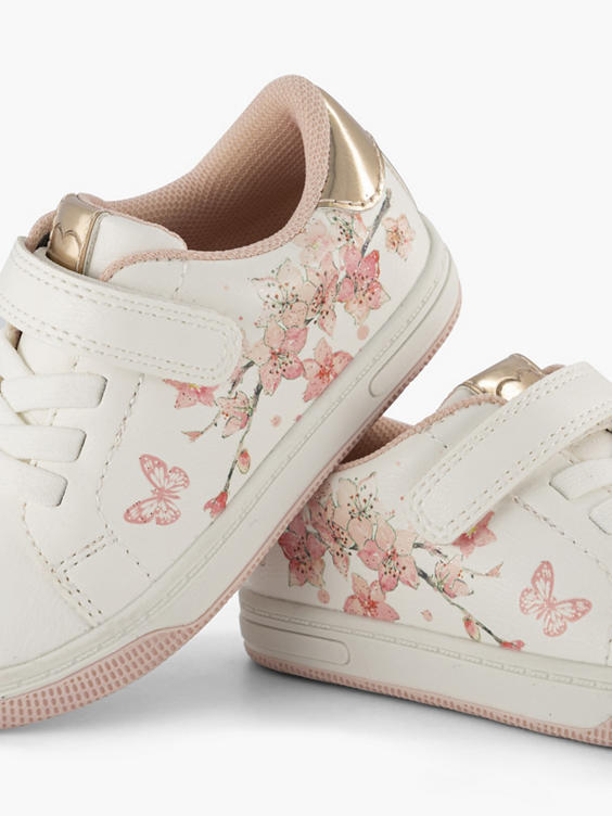 Witte sneaker bloemen