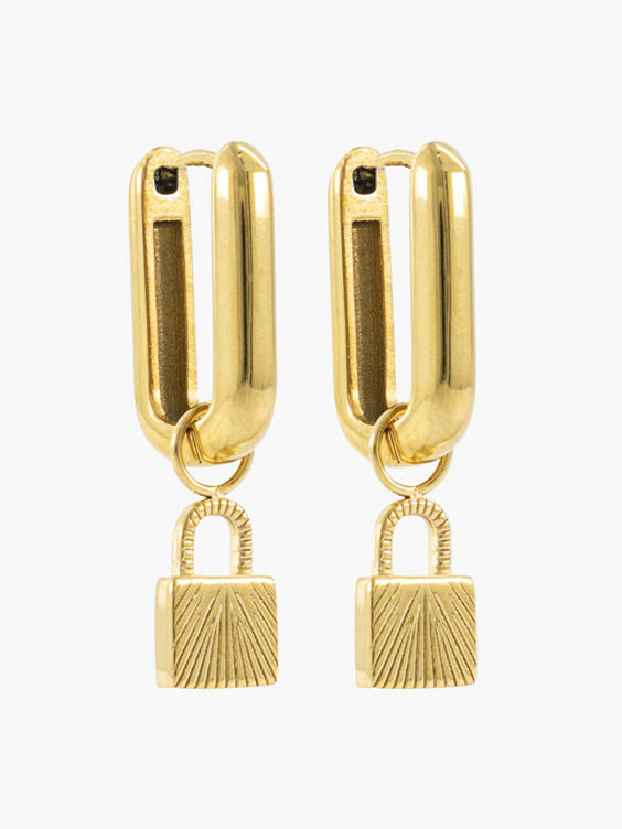 Gouden oorhangers steentjes