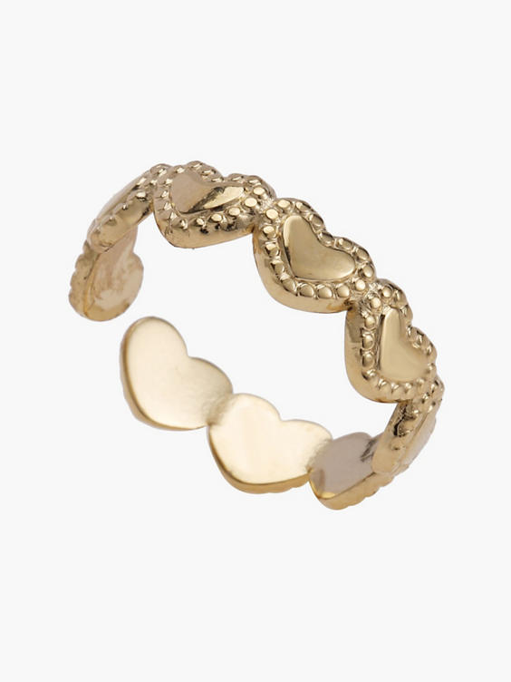 Gouden ring hartjes