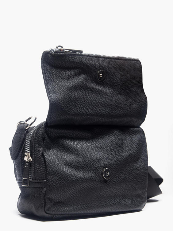 Black Cross Body Bag with Strap