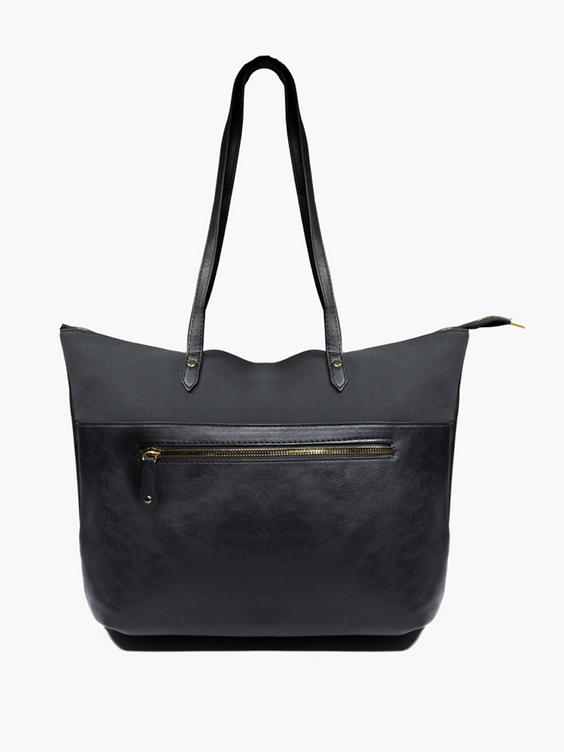 Black Shopper Bag with Pocket