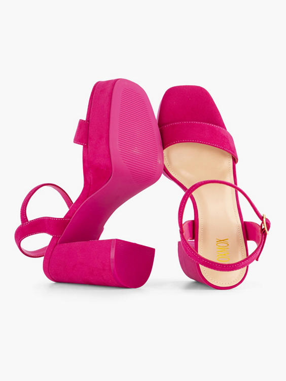 Roze sandalette pump