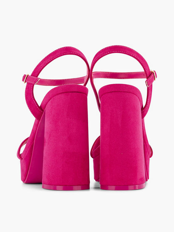 Roze sandalette pump