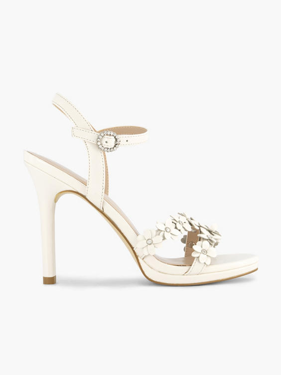 Witte sandalette bloemen