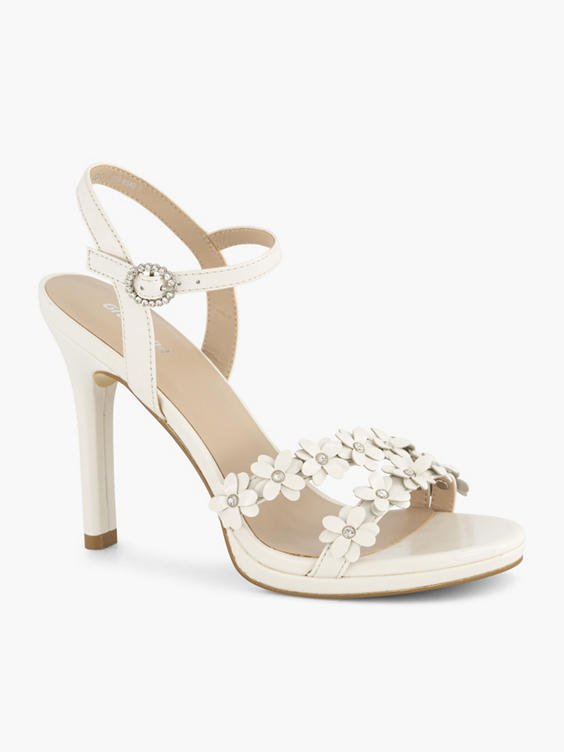 Witte sandalette bloemen