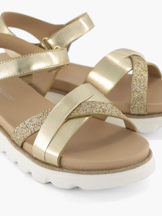Gouden sandaal glitter
