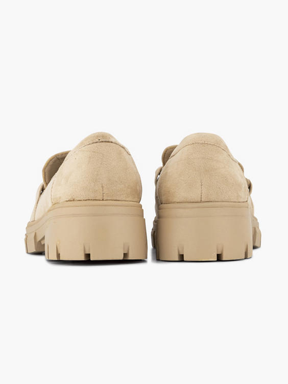 Beige chunky loafer