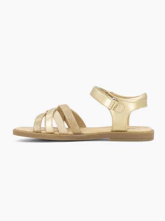 Gouden sandaal velcro
